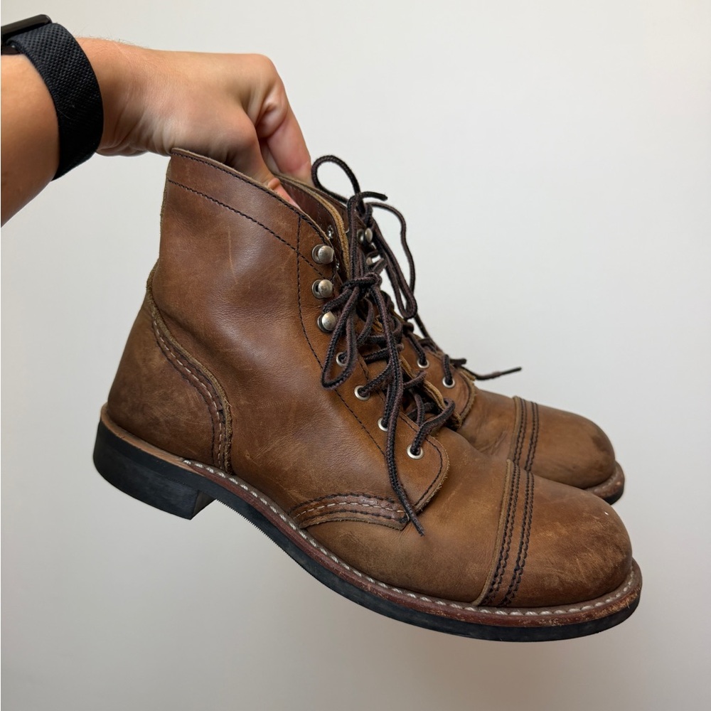 Red Wing Shoes Brown Lace Up Boots